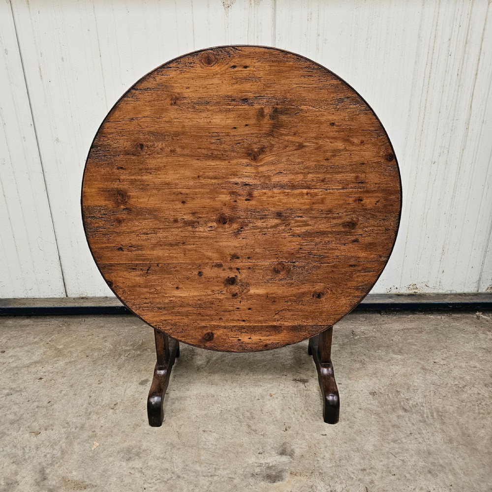 French Pine & Oak Folding Vineyard Table