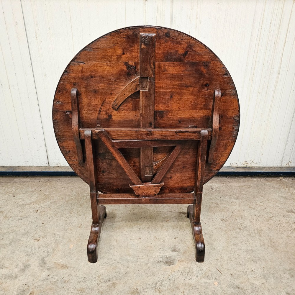 French Pine & Oak Folding Vineyard Table View II