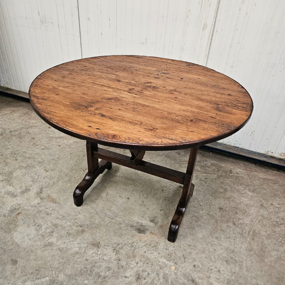 French Pine & Oak Folding Vineyard Table View V