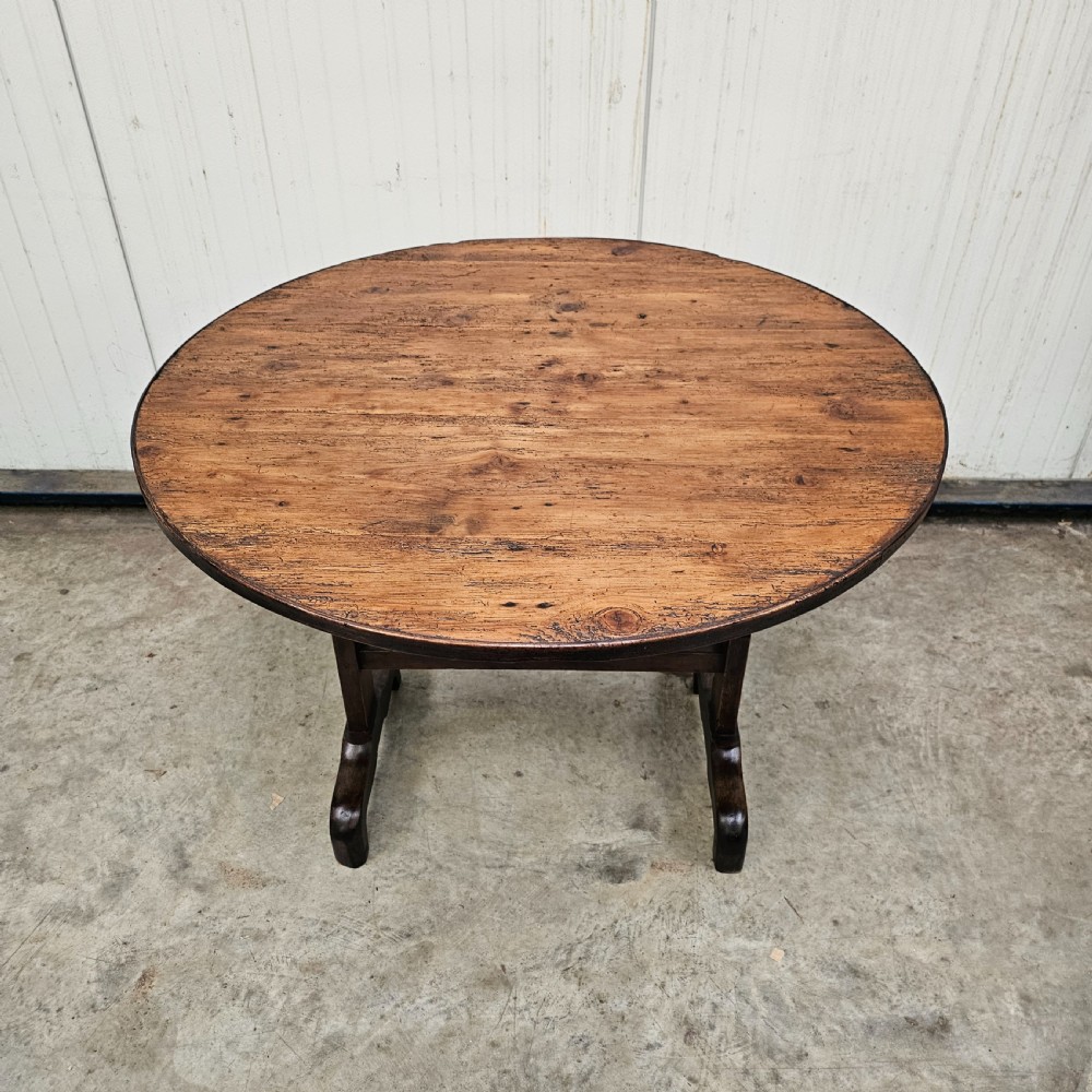 French Pine & Oak Folding Vineyard Table View VI
