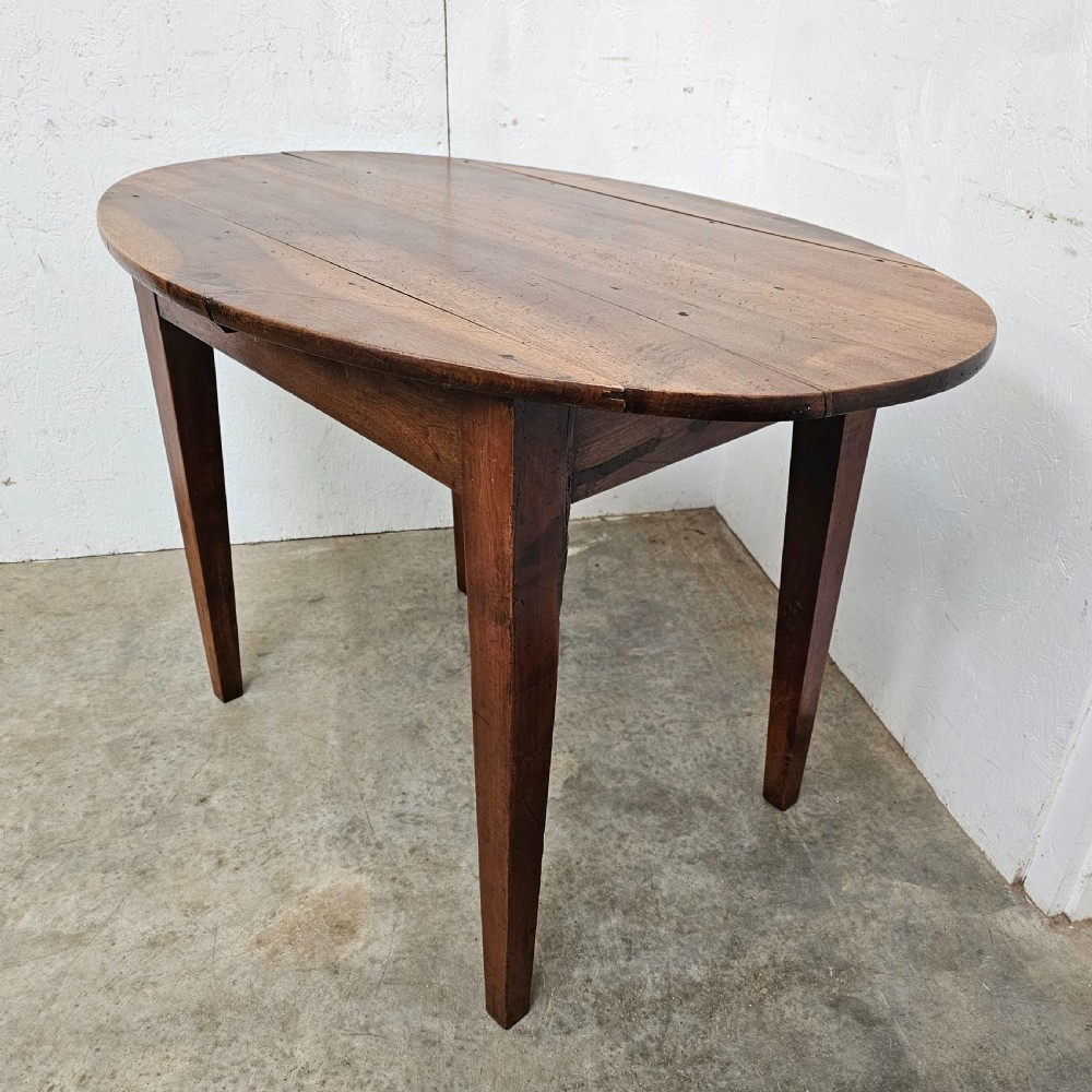 French Country Walnut Oval Breakfast Table View IV