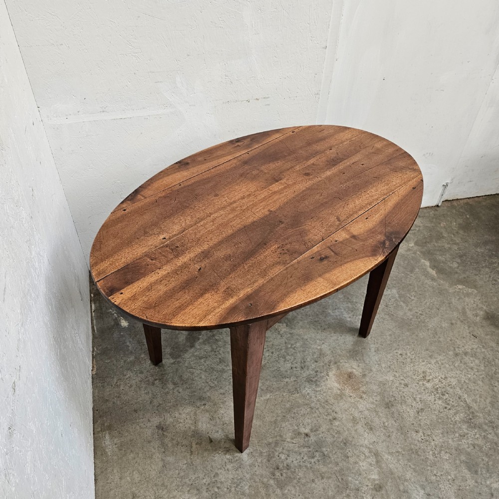 French Country Walnut Oval Breakfast Table View II