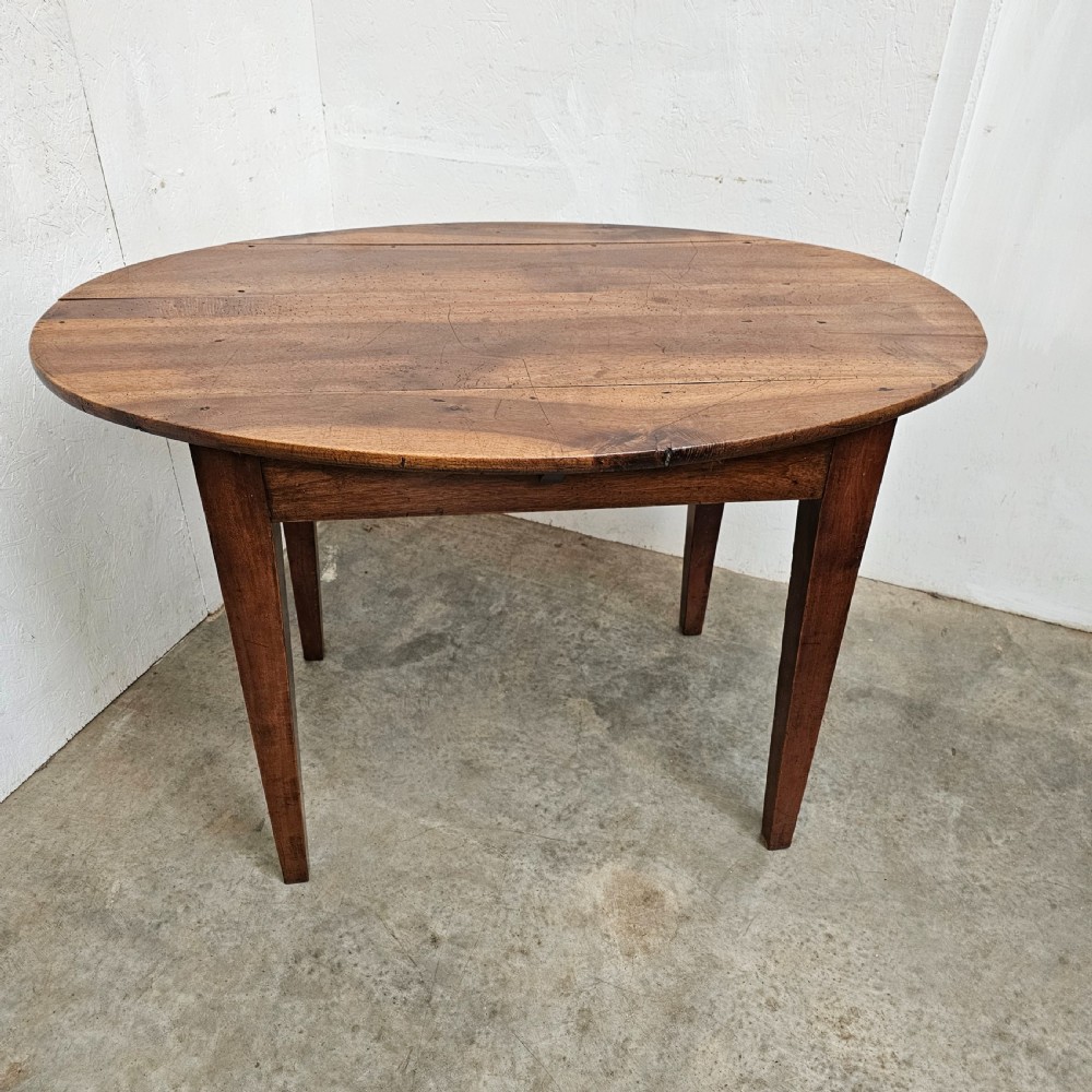 French Country Walnut Oval Breakfast Table View III