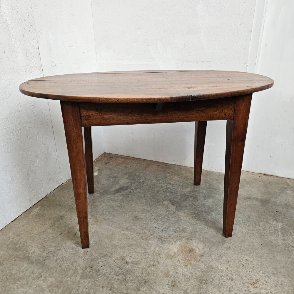French Country Walnut Oval Breakfast Table