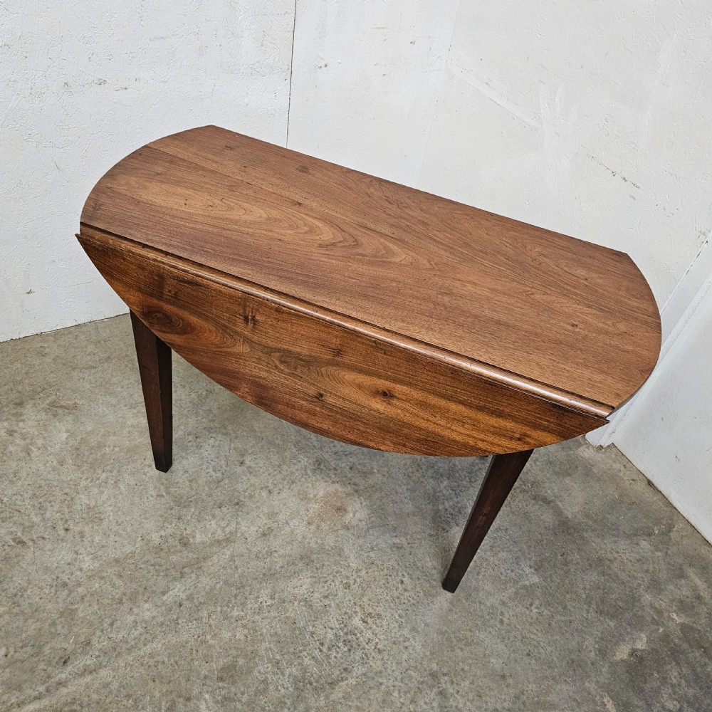 French Walnut Drop-Leaf Table View V