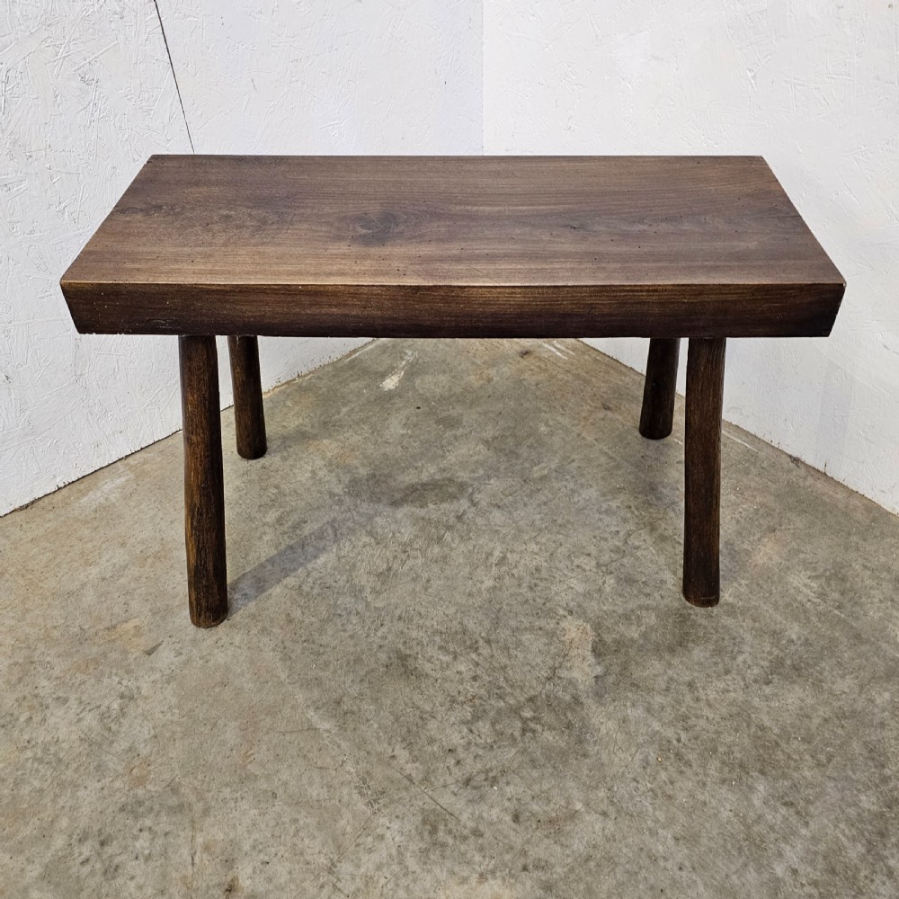 Primitive French Country Slab-Top Bench View IV