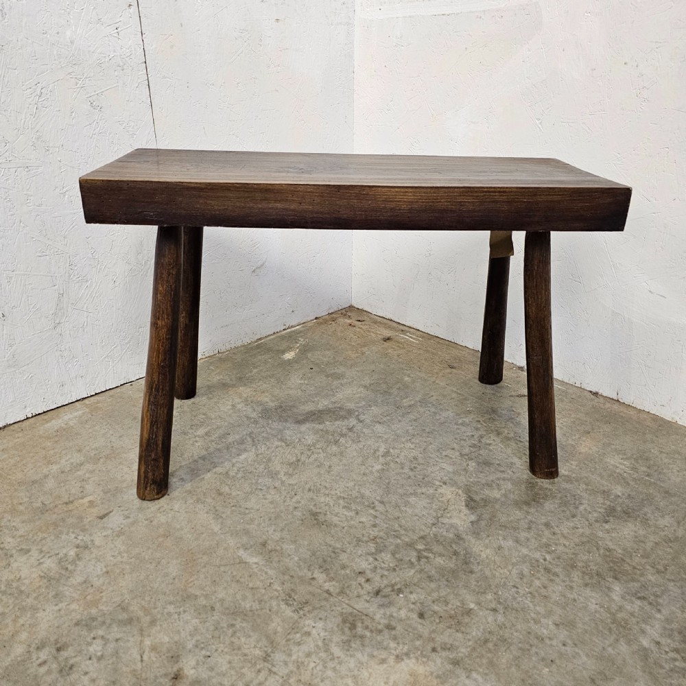 Primitive French Country Slab-Top Bench