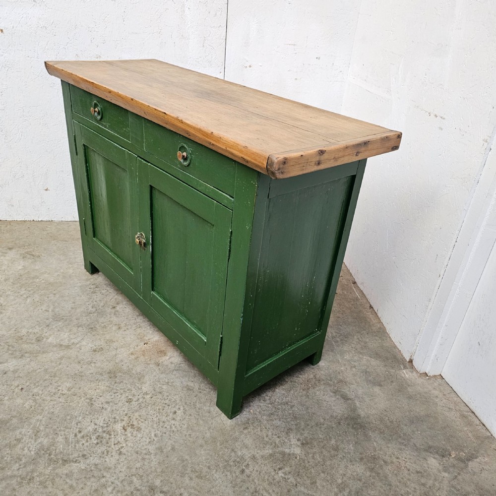 French Painted Beech Buffet With Thick Top View IV