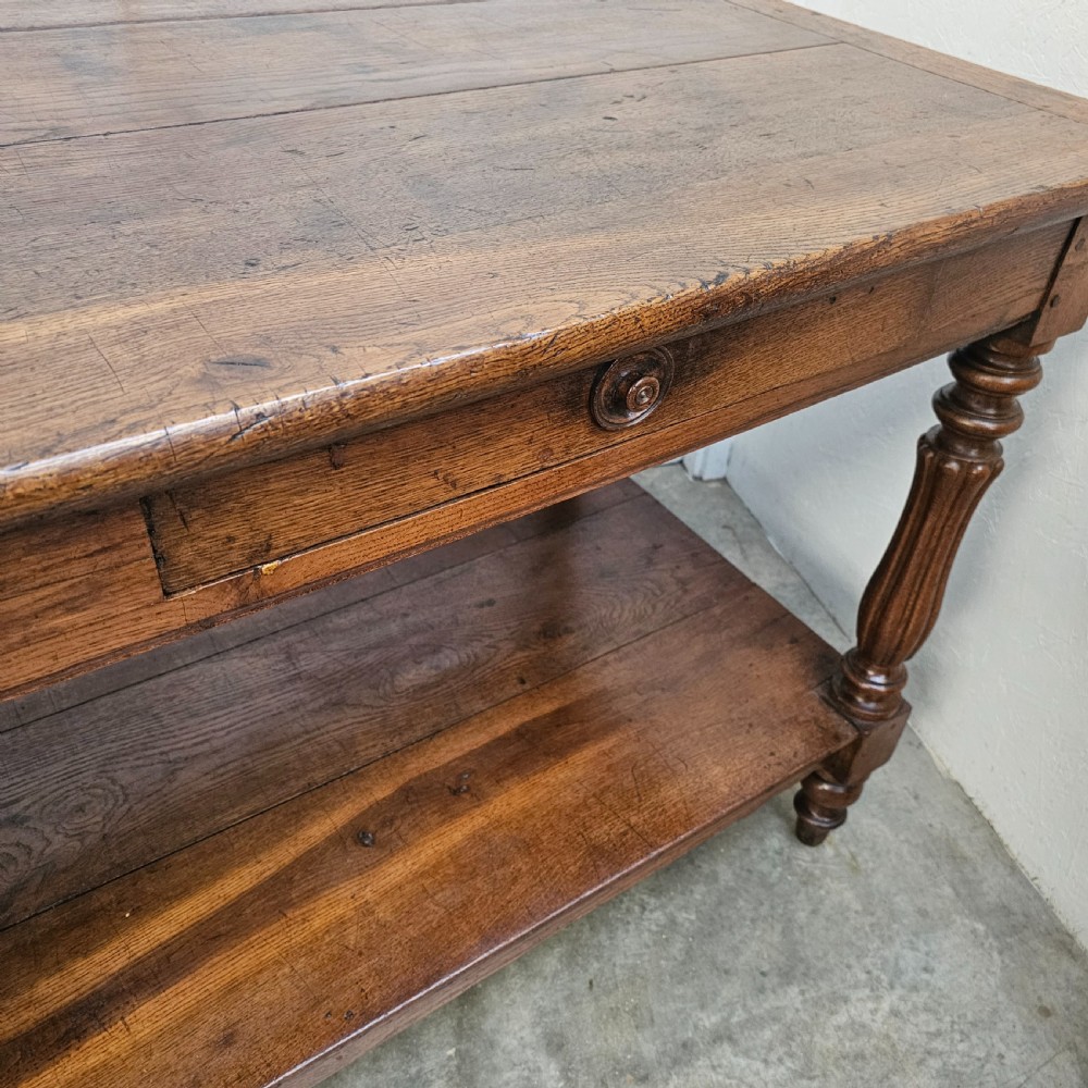 French Oak Draper's table View IV