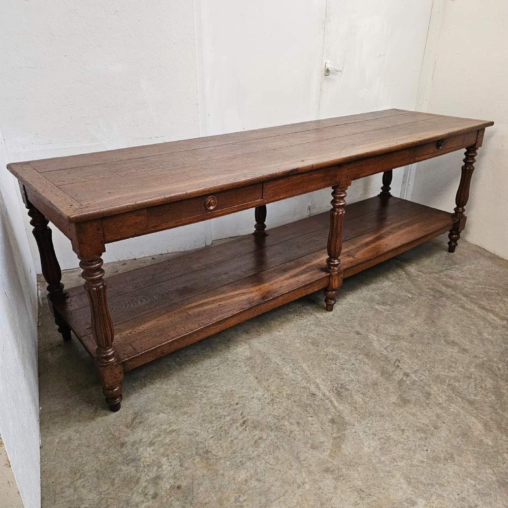 French Oak Draper's table View VI