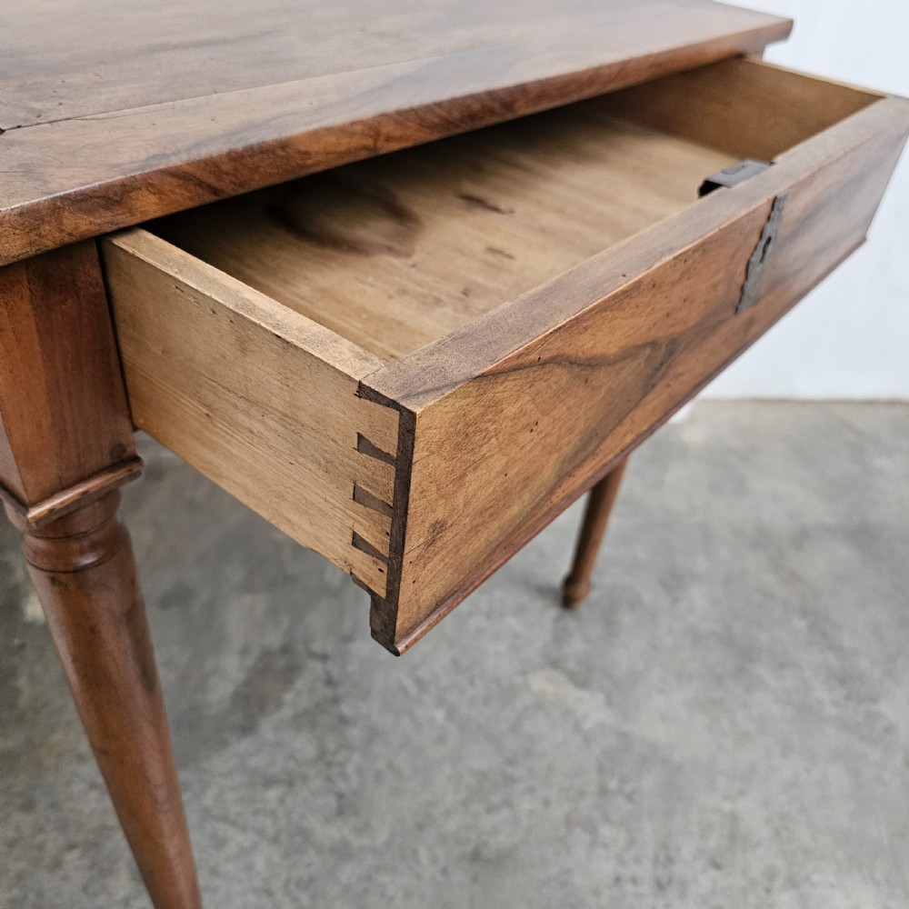 Turned Leg French Walnut Side Table View III