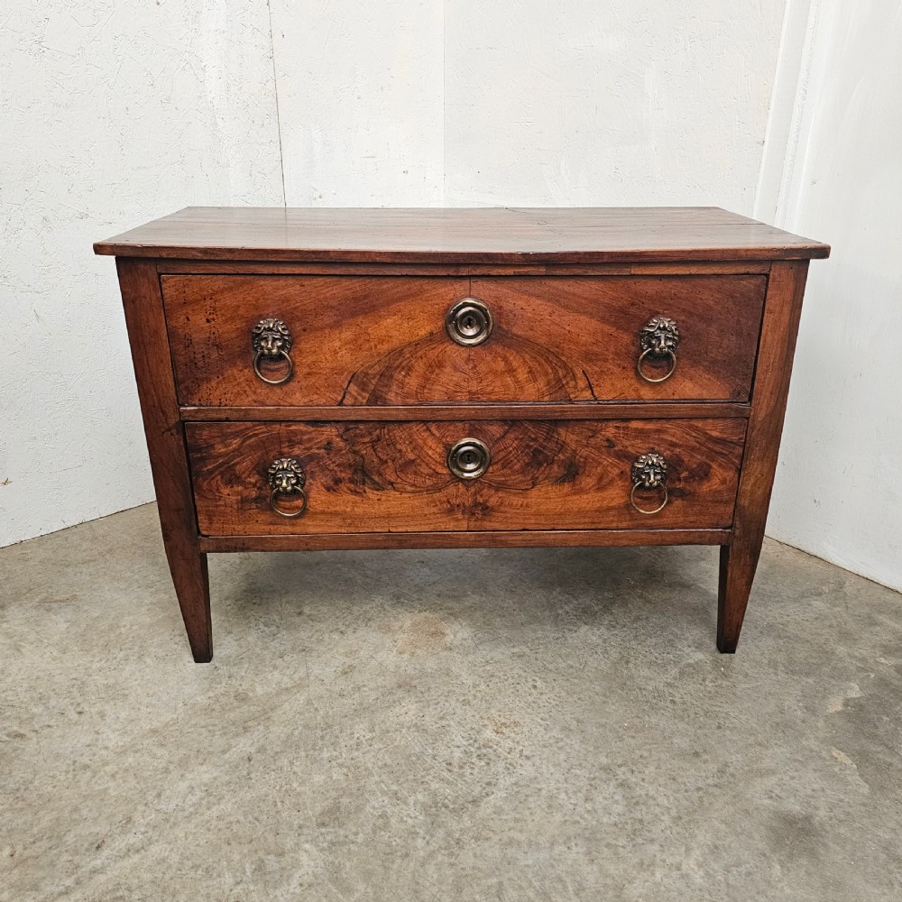 French Walnut Two Drawer Commode (Directoire)