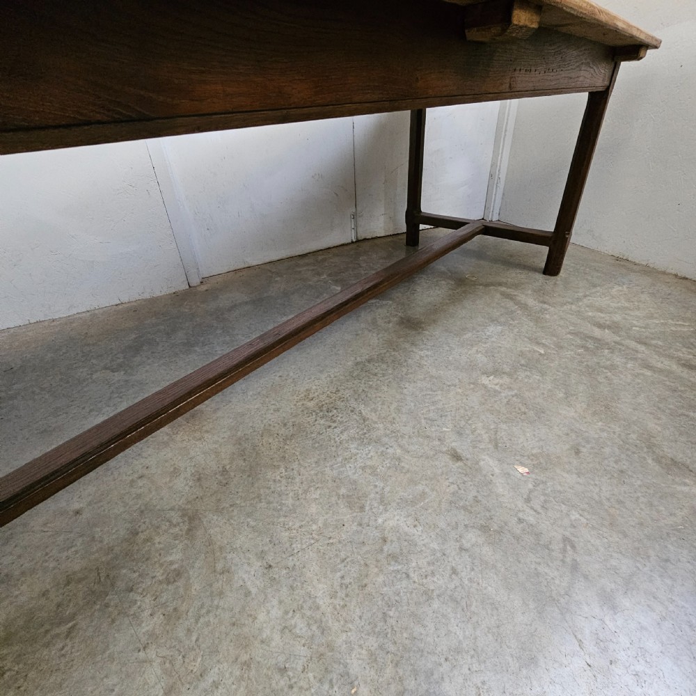 Large French Pine & Oak Farmhouse Table View VI