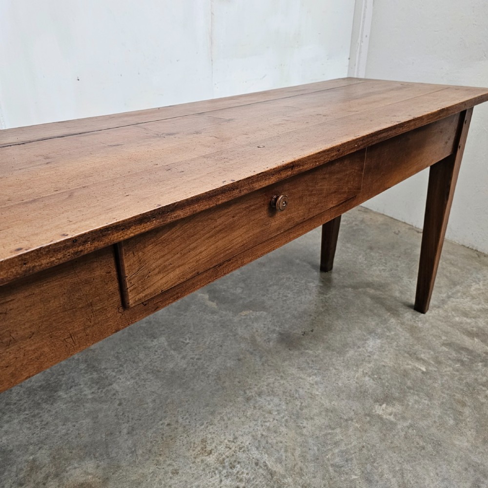 French Fruitwood Console Table With Drawer View VI