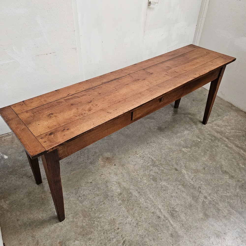 French Fruitwood Console Table With Drawer View II