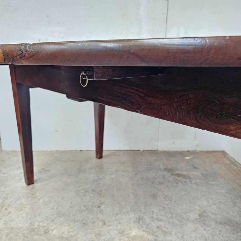 Exceptional 19th Century French Faded Walnut Dropleaf Table View VII