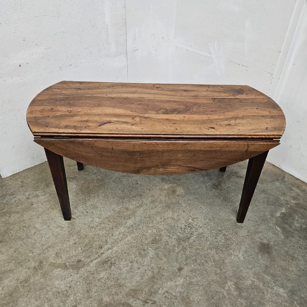 Exceptional 19th Century French Faded Walnut Dropleaf Table View VI