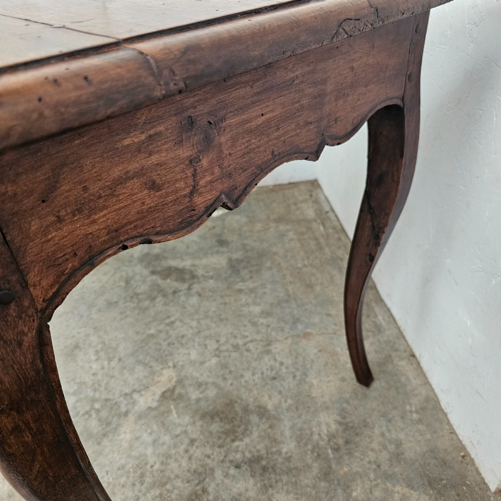 French Walnut Cabriole Leg Side Table With Drawer View VIII