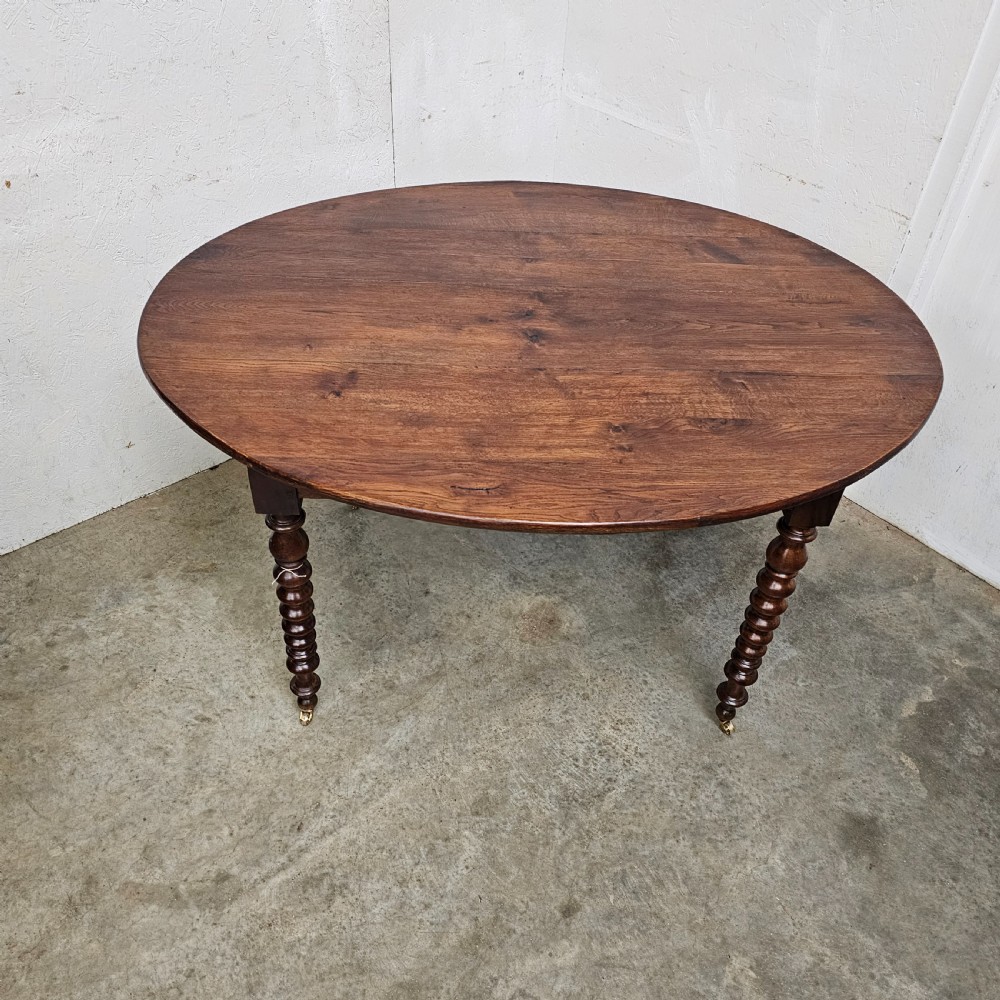 French Oak Oval Dining Table View IV