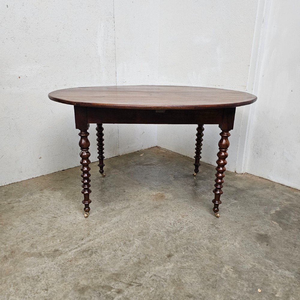 French Oak Oval Dining Table