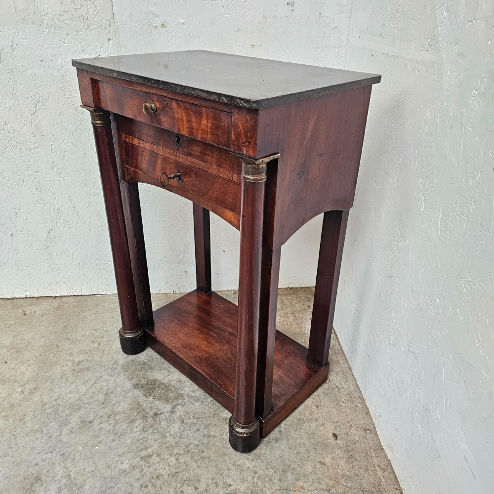 French Empire Marble Top Console View V