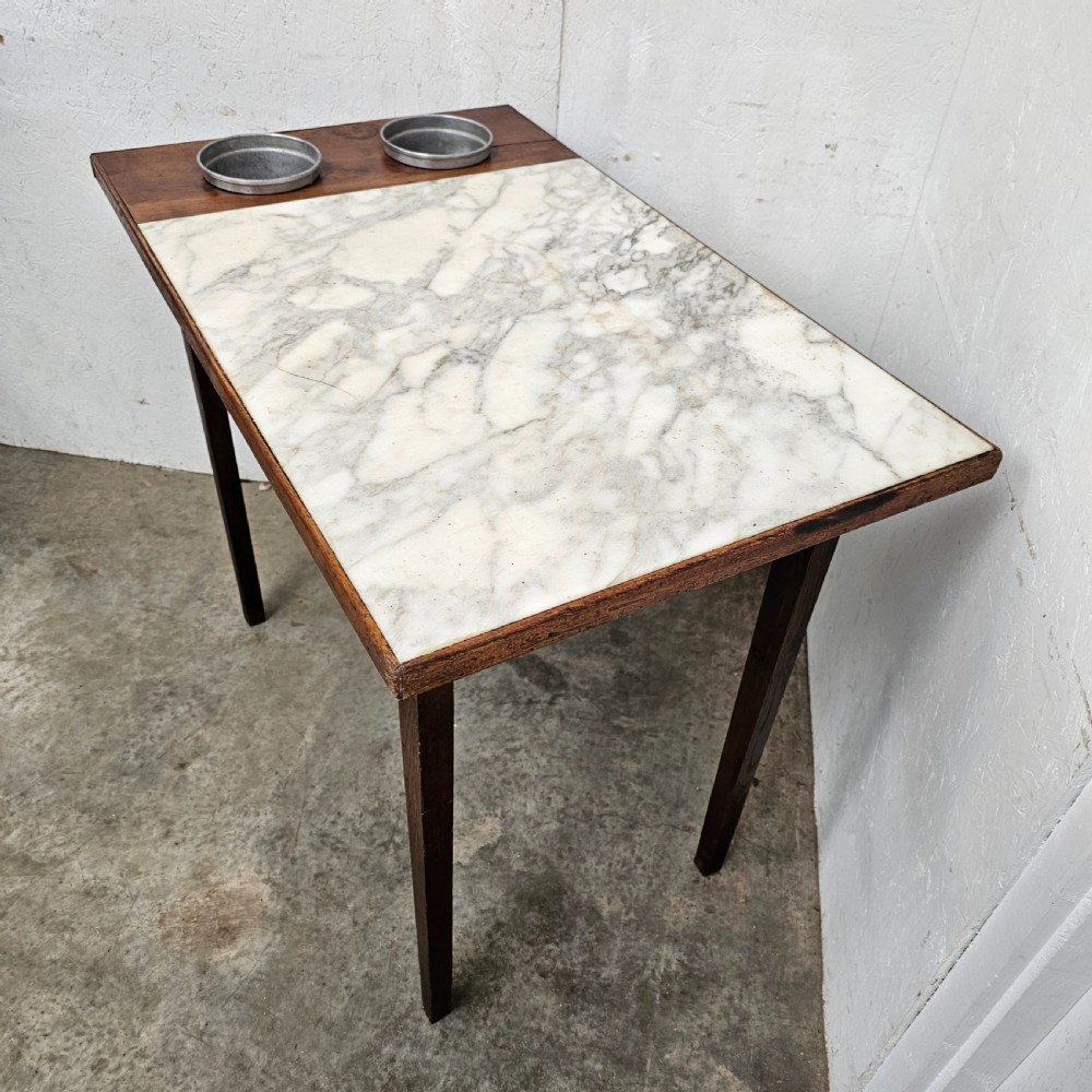 French Marble & Fruitwood Rafraichissoir (Drinks Table) View III