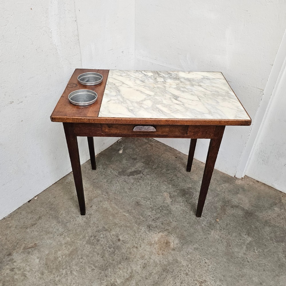 French Marble & Fruitwood Rafraichissoir (Drinks Table) View VI