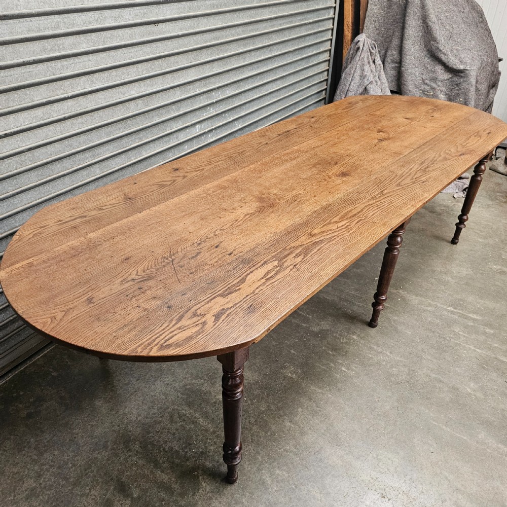 French Oak D-End Dining Or Conference Table (9.5ft) View III
