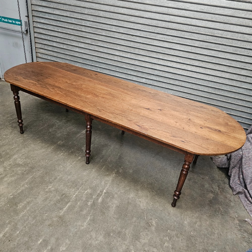 French Oak D-End Dining Or Conference Table (9.5ft) View IV