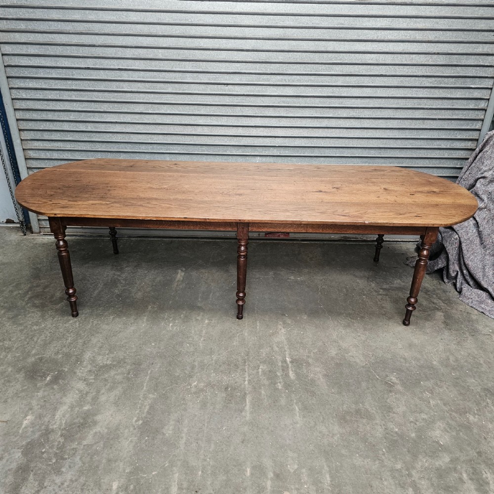 French Oak D-End Dining Or Conference Table (9.5ft) View V