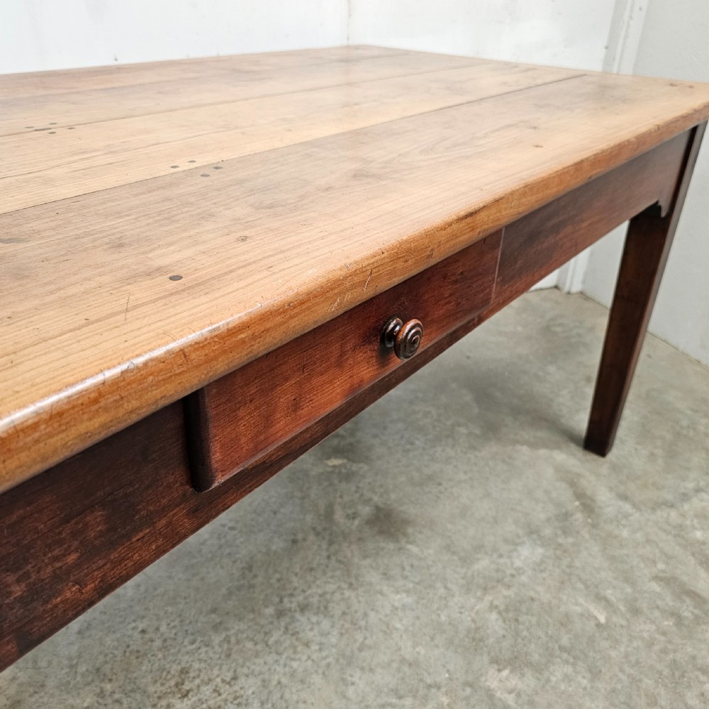 French Fruitwood Farmhouse Table View IV