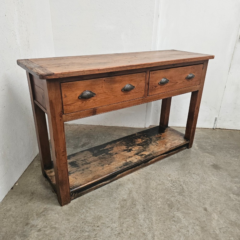 English Pine Potboard Dresser Base View II