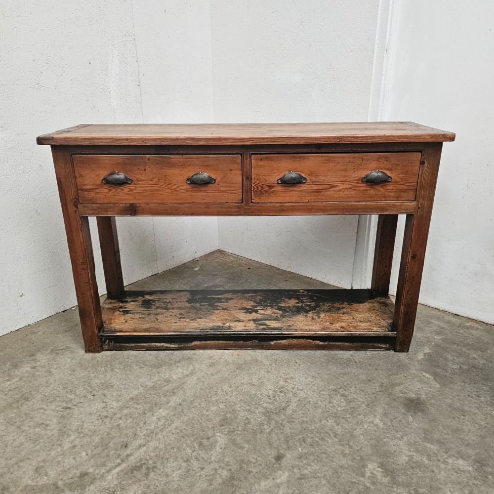 English Pine Potboard Dresser Base