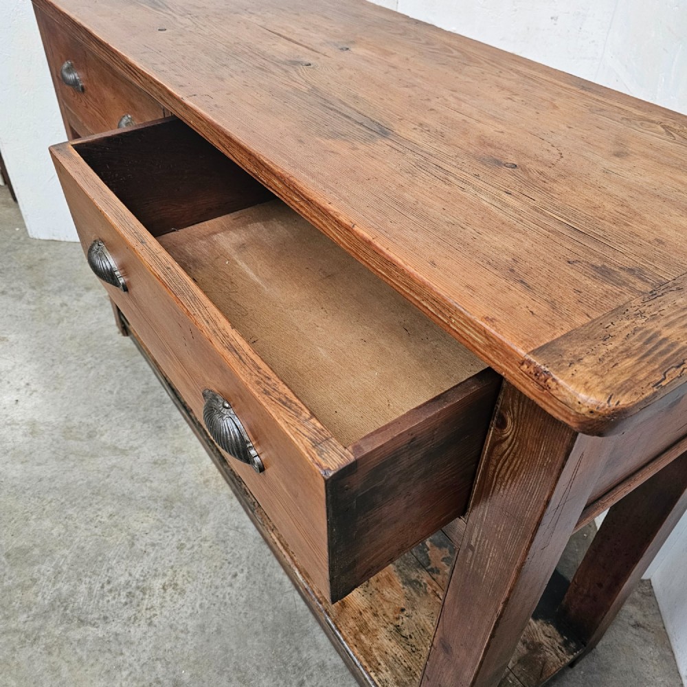 English Pine Potboard Dresser Base View IV
