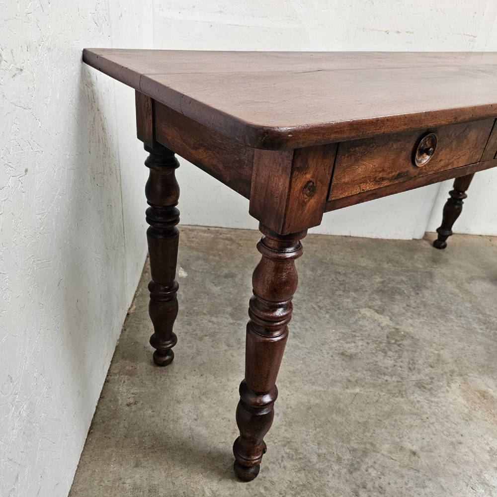 French Walnut Three Drawer Console View IV