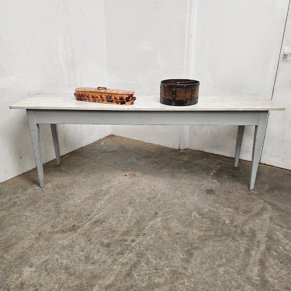 Long Carrera Marble Charcuterie Display Table (Console) View II
