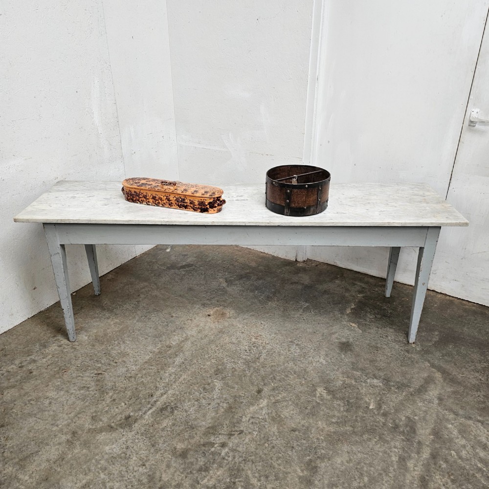 Long Carrera Marble Charcuterie Display Table (Console) View III