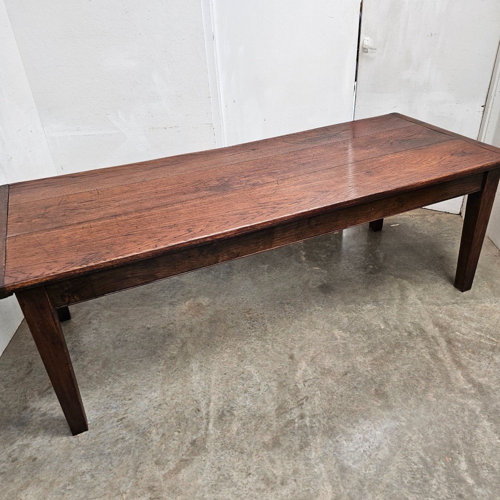 Large English Oak Country Dining Table (7.5ft) View VI