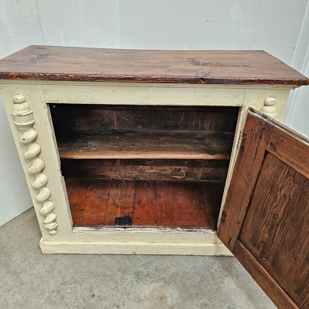 Italian Painted Pine Side Cabinet View V