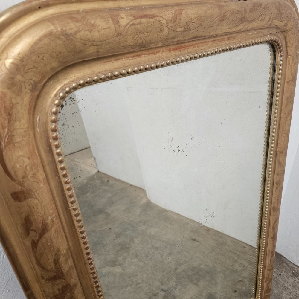 19th Century Louis Philippe Gilt Mirror View II