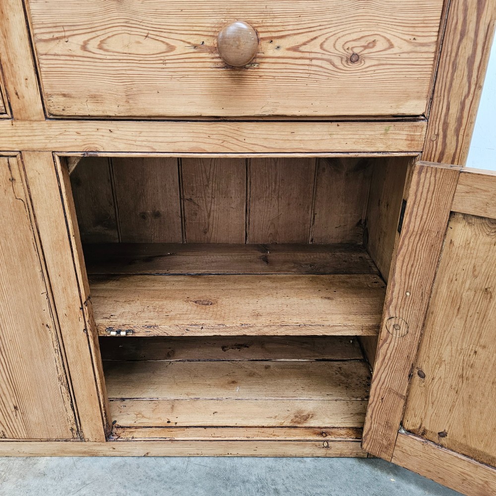 English Pine Three Drawer Dresser Base View II