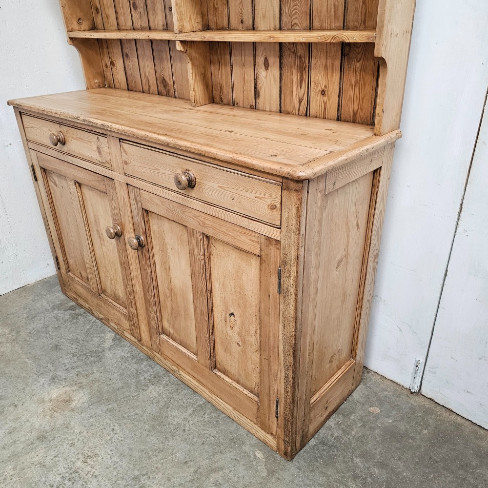 19th Century English Panelled Pine Dresser View II