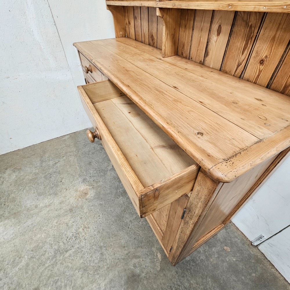 19th Century English Panelled Pine Dresser View IV