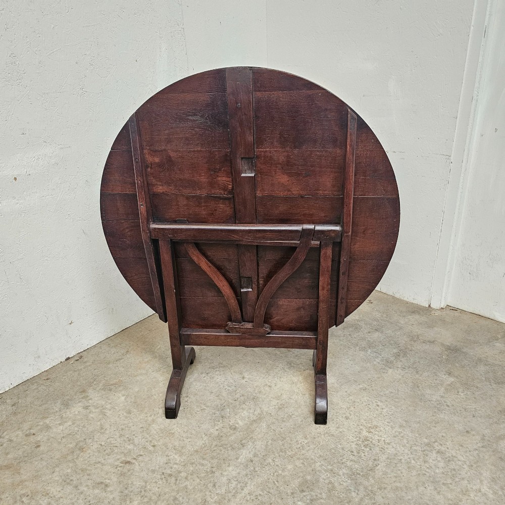 French Oak Folding Vineyard Table View IV