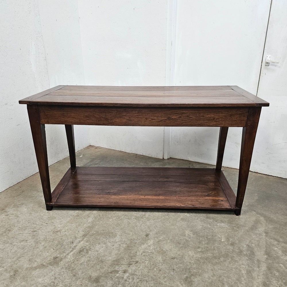 French Oak Two Tier Work Table
