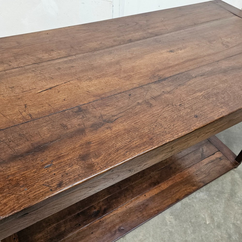 French Oak Two Tier Work Table View II