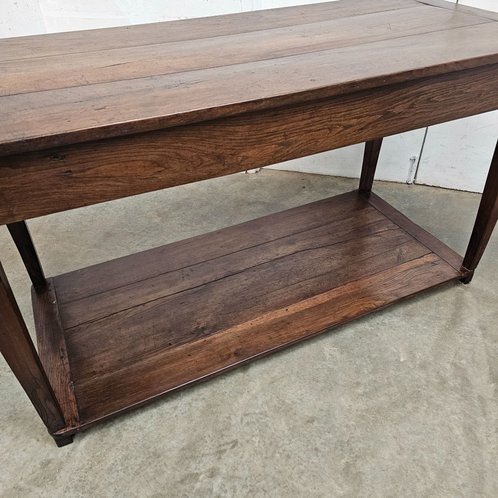 French Oak Two Tier Work Table View III