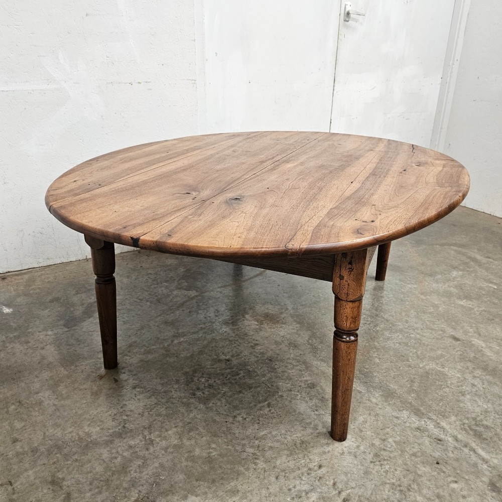 Large Walnut Oval Coffee Table (Book-Matched Top) View II