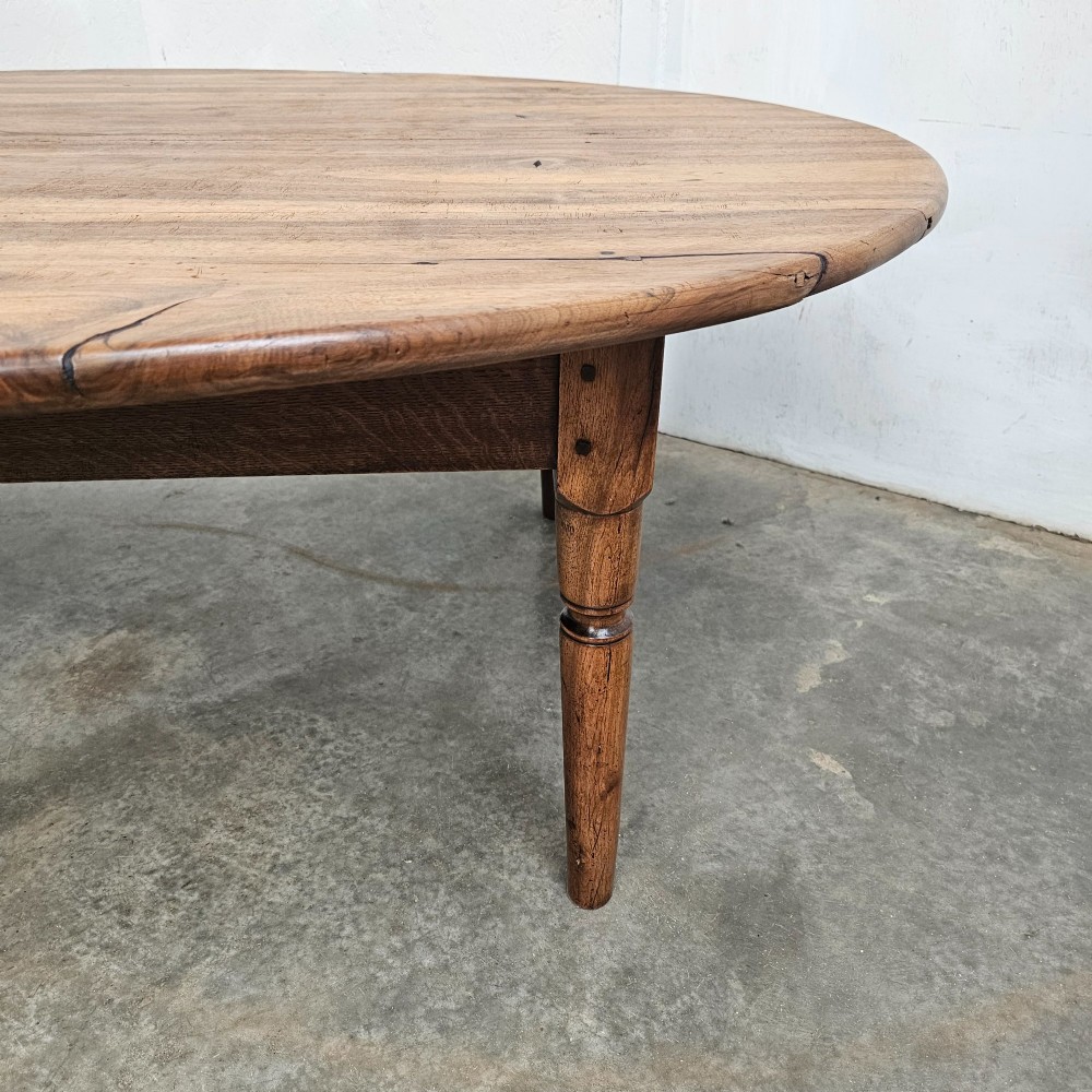 Large Walnut Oval Coffee Table (Book-Matched Top) View IV
