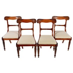 FOUR GEORGE IV ROSEWOOD CHAIRS